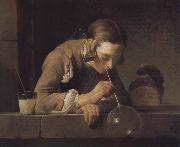 Blowing bubbles juvenile